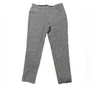 Vince Lightweight, Black Pattern Pants with Stretch, Cotton Blend, Size S